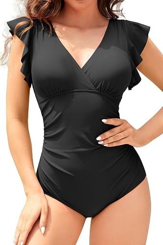 Womens neck ruched one piece - womens,