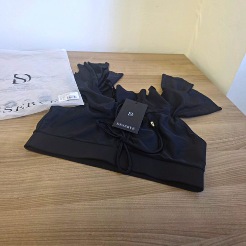 Deserve black ruffle ruched - deserve,