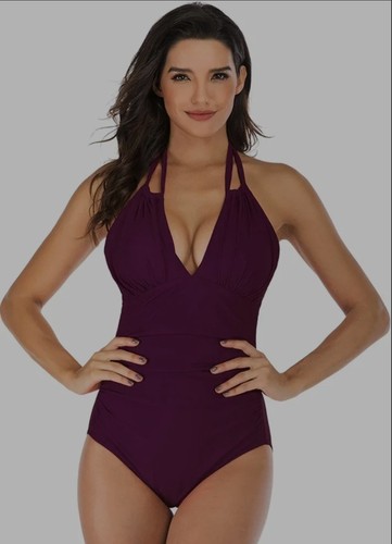 Size purple swimsuit tummy - size, swimsuit.