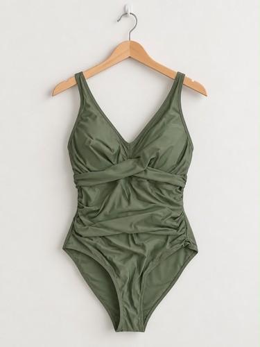 Sage green ruched tummy - sage,