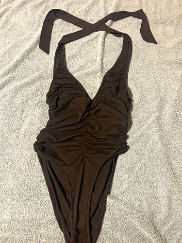 Women black halter ruched - black,