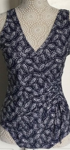 Bonmarche blue leaf print - leaf,