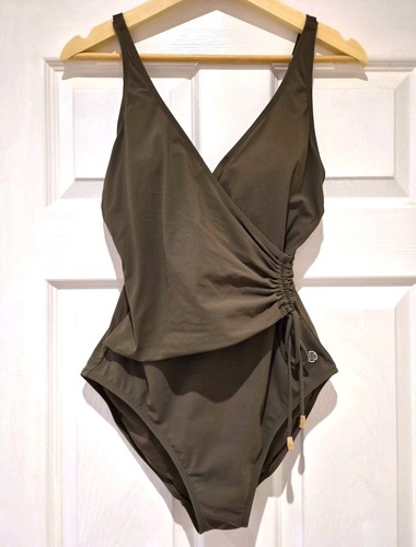 Khaki green ruched wrap - f&f,