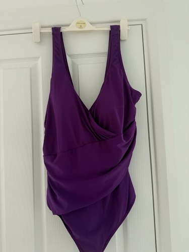 Purple ruched swimsuit size - purple,