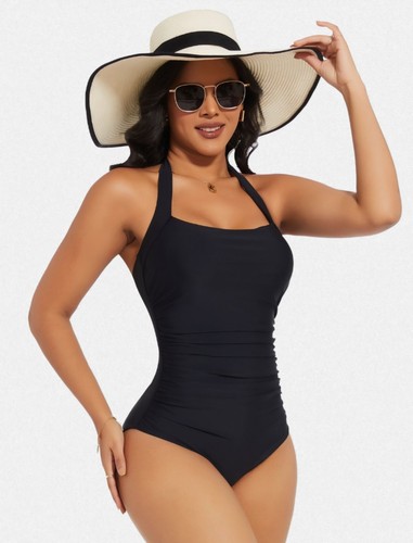 Women black halterneck - black,