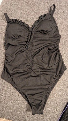 New black ribbed - , ruched